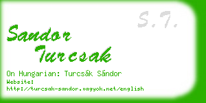 sandor turcsak business card