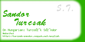 sandor turcsak business card